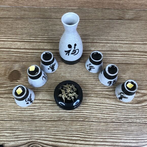 Vintage OMC Japanese Flower TEA SET w/TEAPOT 8 piece set. Excellent Condition - Picture 4 of 7